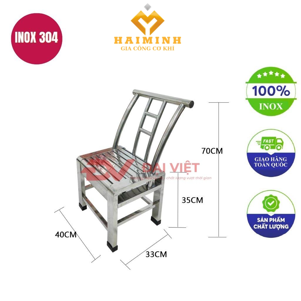 ghế dựa inox 40x33x70cm