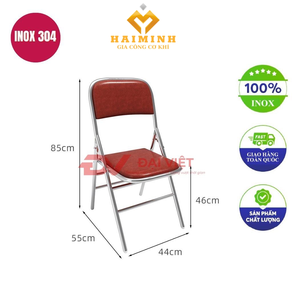 ghế dựa inox 44x55x85cm