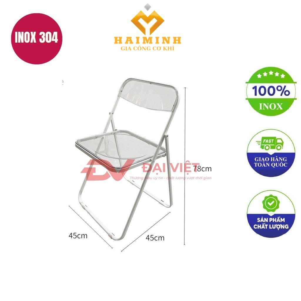 ghế dựa inox 45x45x78cm