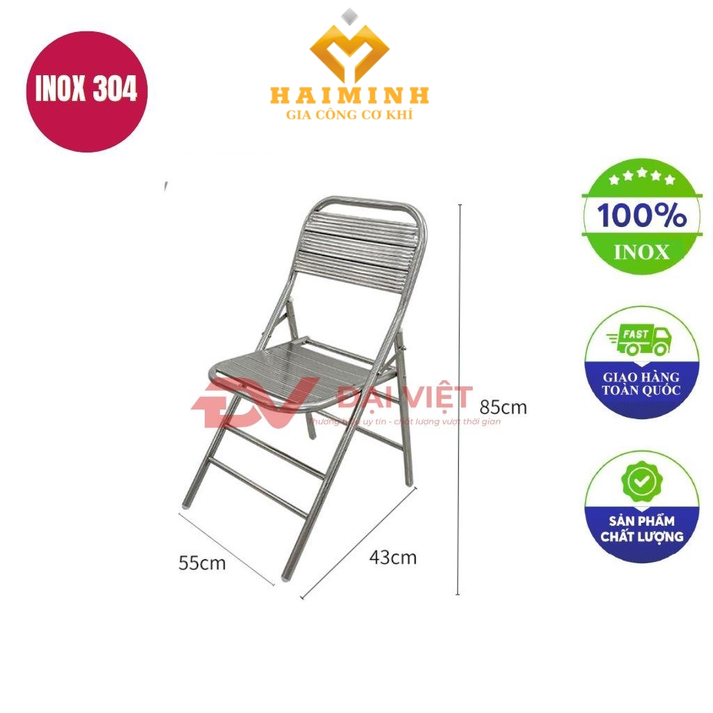 ghế dựa inox 55x43x85cm