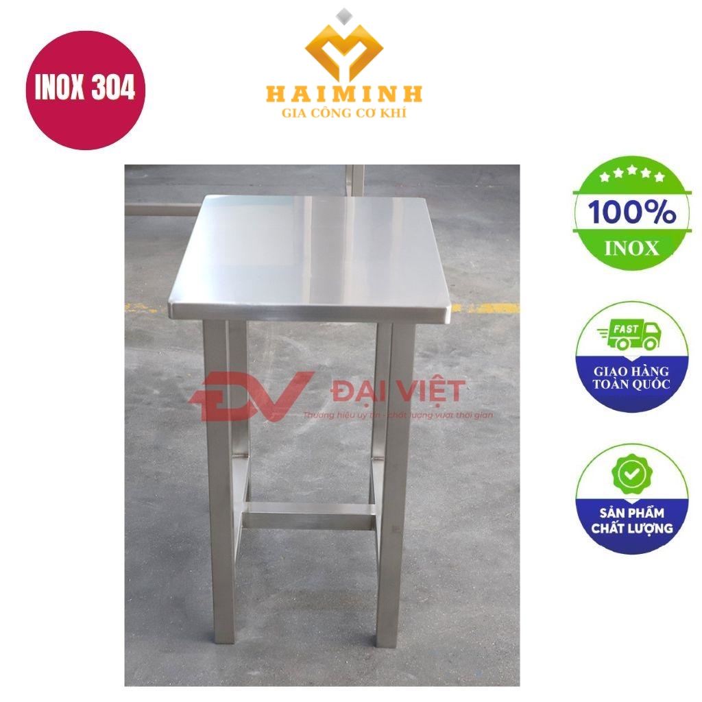 ghế inox cao 340x240x420mm