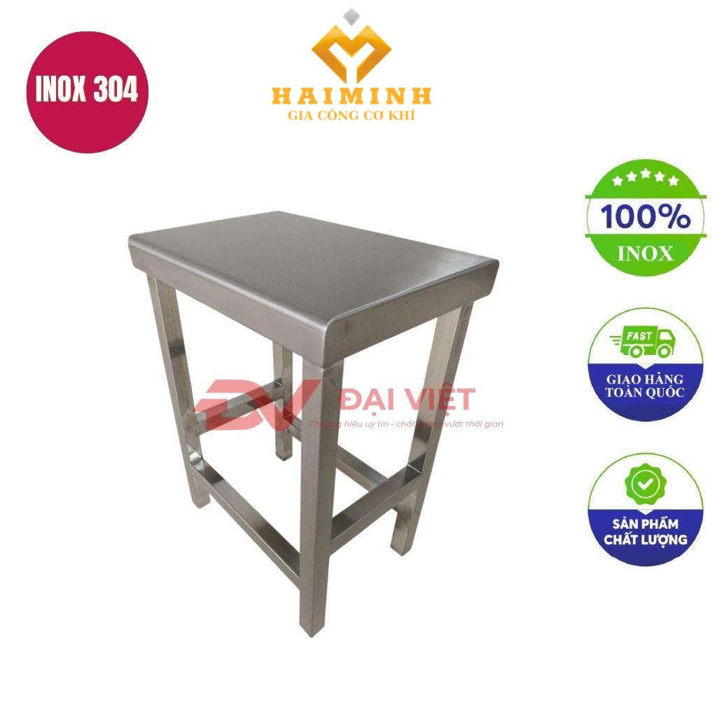 ghế inox cao 340x240x450mm