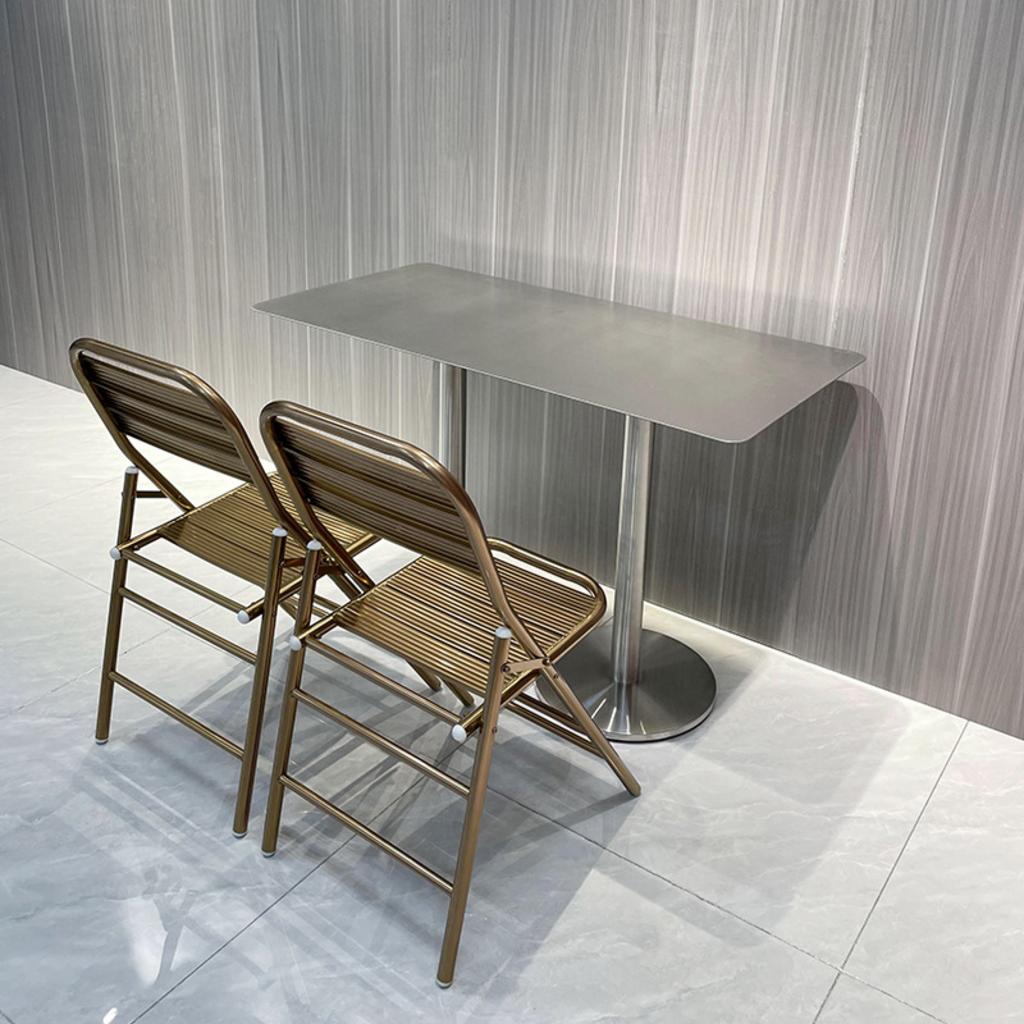 Ghế inox gấp gọn tiện lợi cho không gian nhỏ