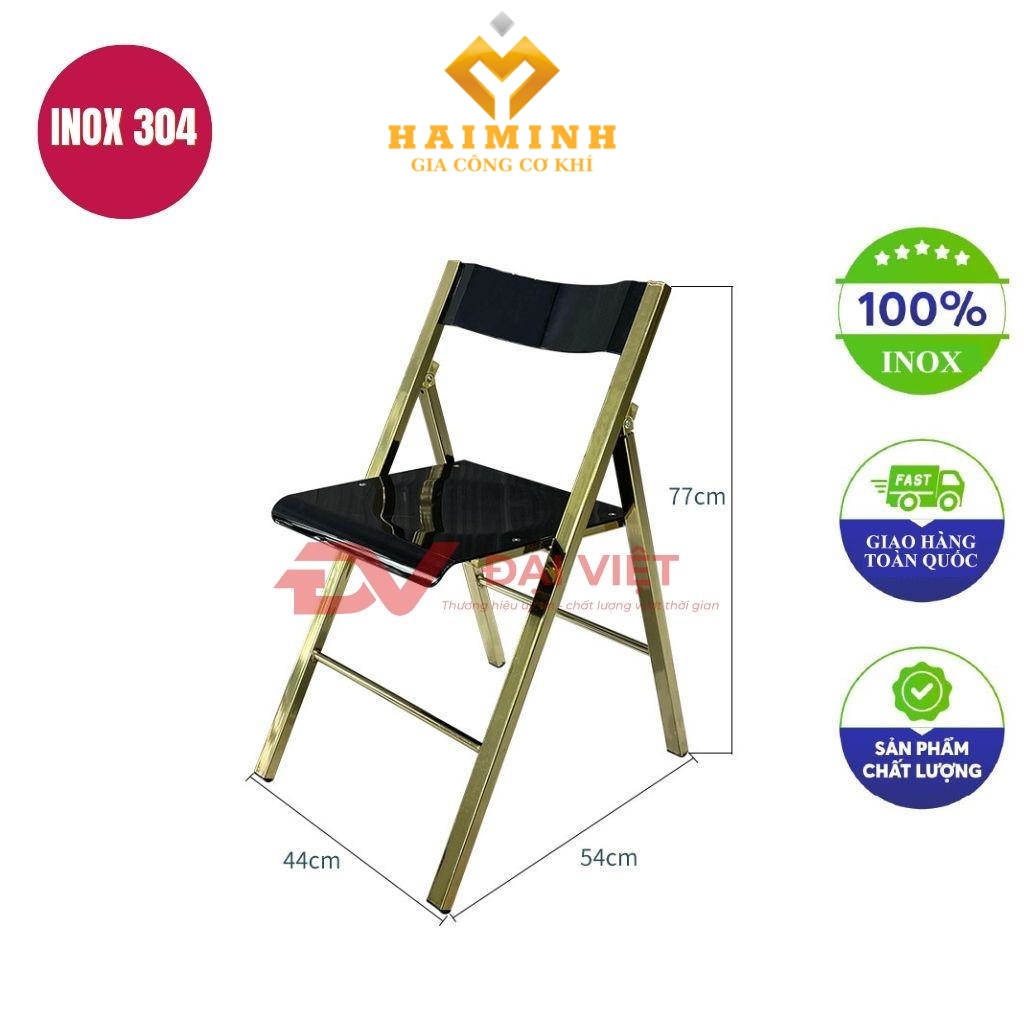 ghế xếp inox 44x54x77cm