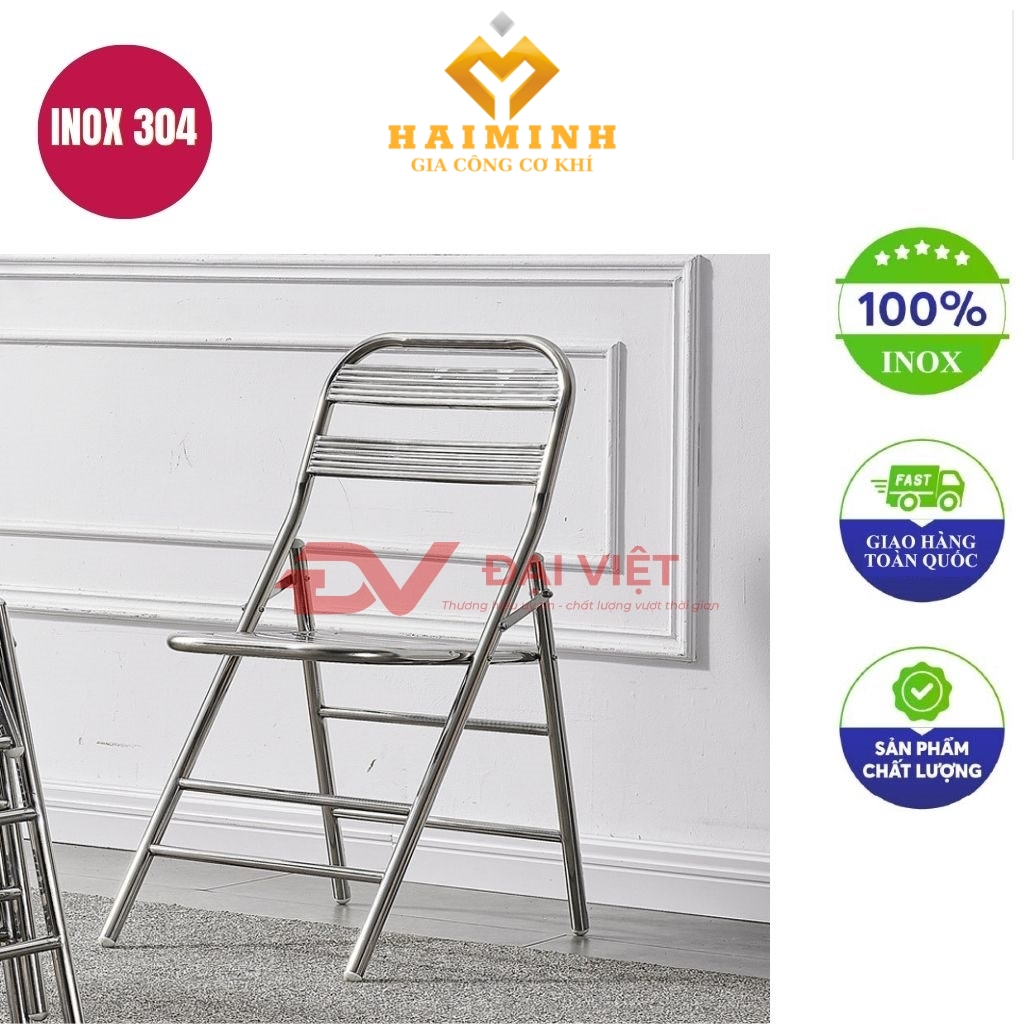 ghe xep inox boc nem 44X55X87cm