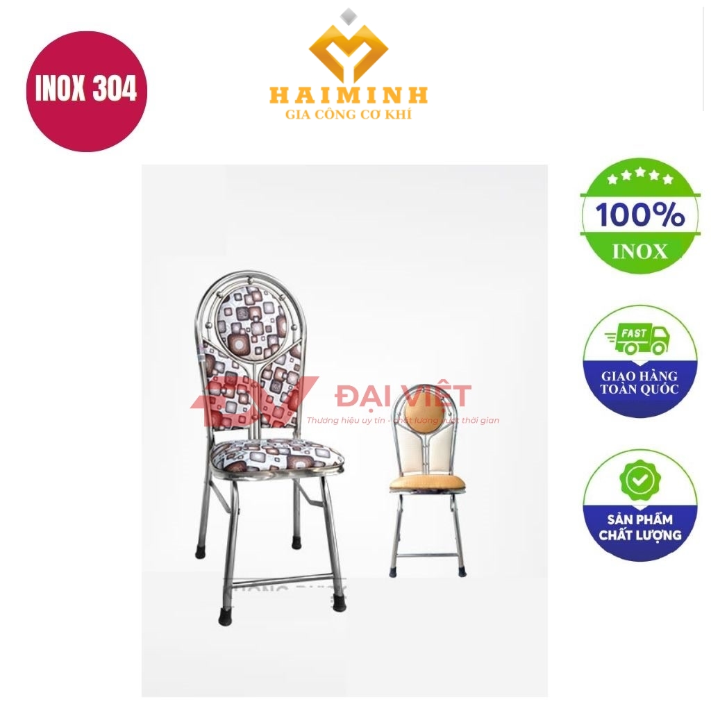 ghe xep inox boc nem GC20