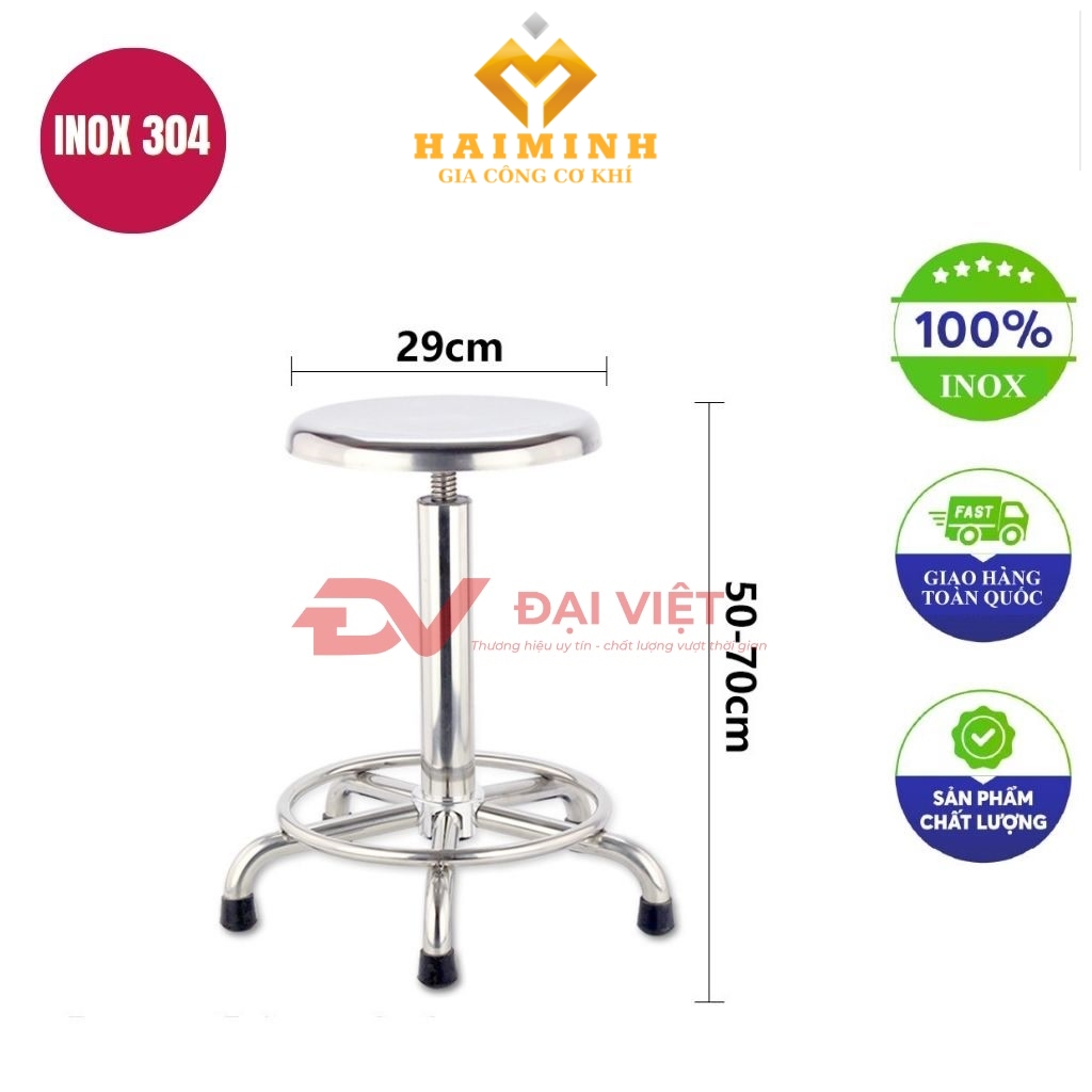 ghe xoay inox 29x70cm