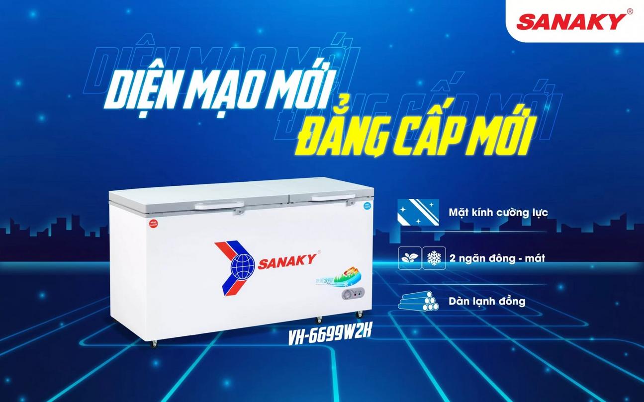 Gas làm lạnh R290 Tủ đông mát Sanaky VH-6699W2K