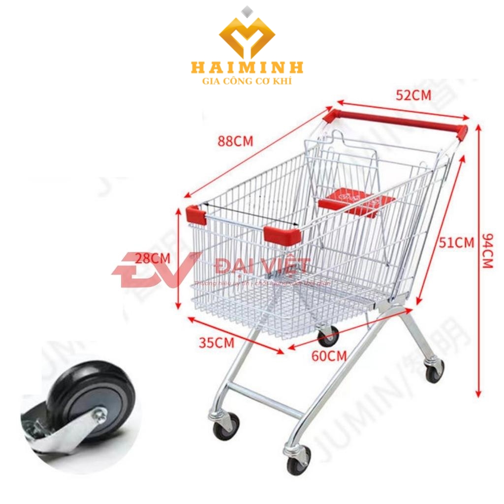 Hình minh họa hướng dẫn sử dụng và bảo trì xe đẩy inox