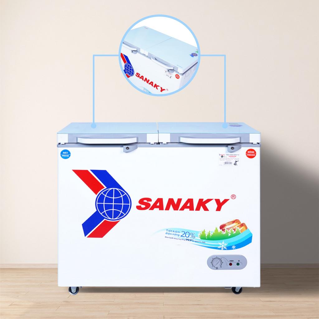 Dung tích phù hợp Tủ Đông Mát kính cường lực Sanaky VH-2599W2KD