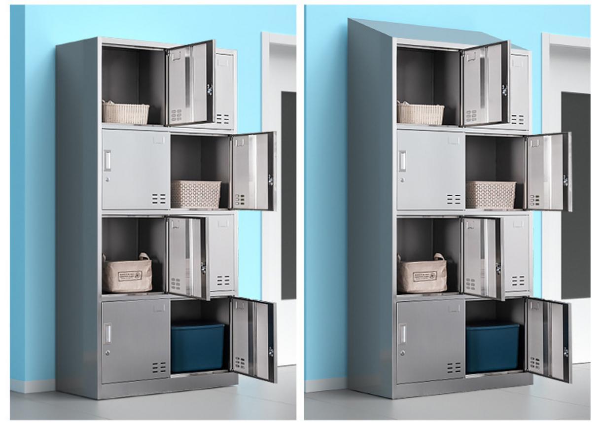 Tủ quần áo inox mái xéo tiện lợi