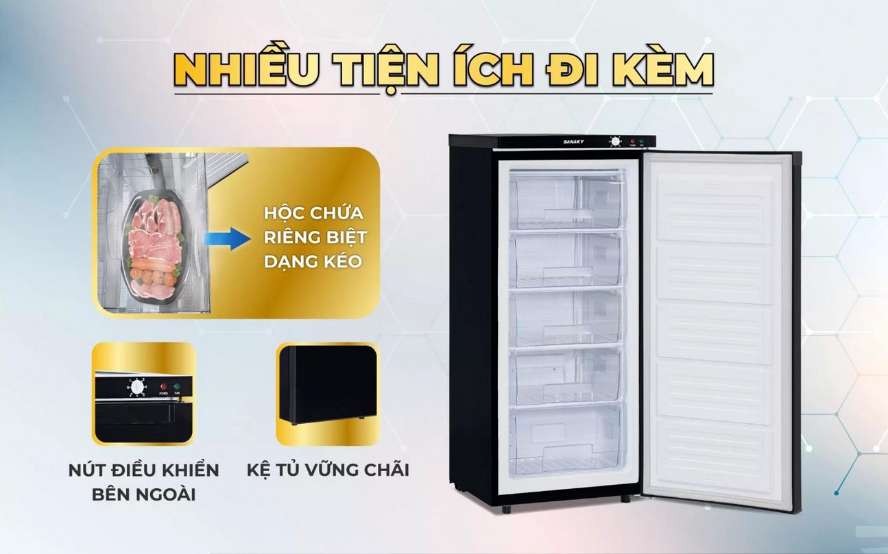 Làm lạnh nhanh với Nhiệt độ sâu ≤-18°C