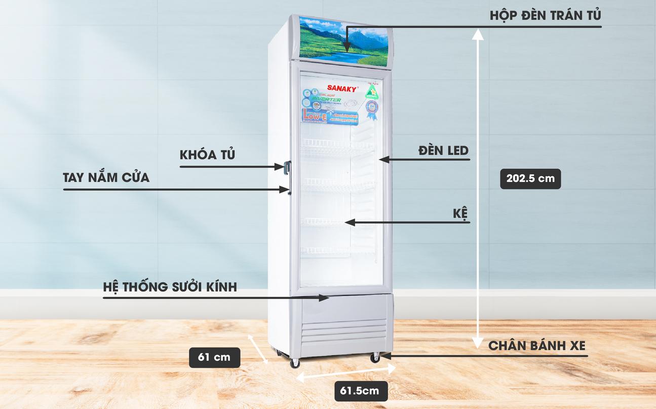 Tủ Mát 1 cánh Sanaky VH-408K3L inverter dàn nhôm 400 lít