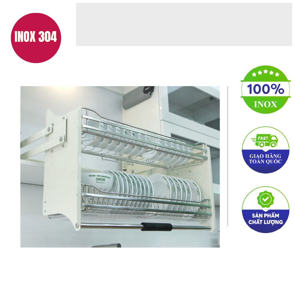 ke chen inox 2 tang treo tu bep