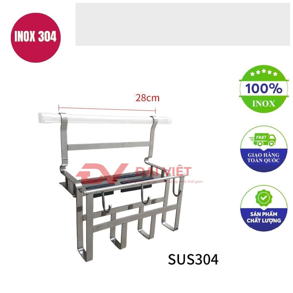 ke inox 1 tang treo tuong 28cm