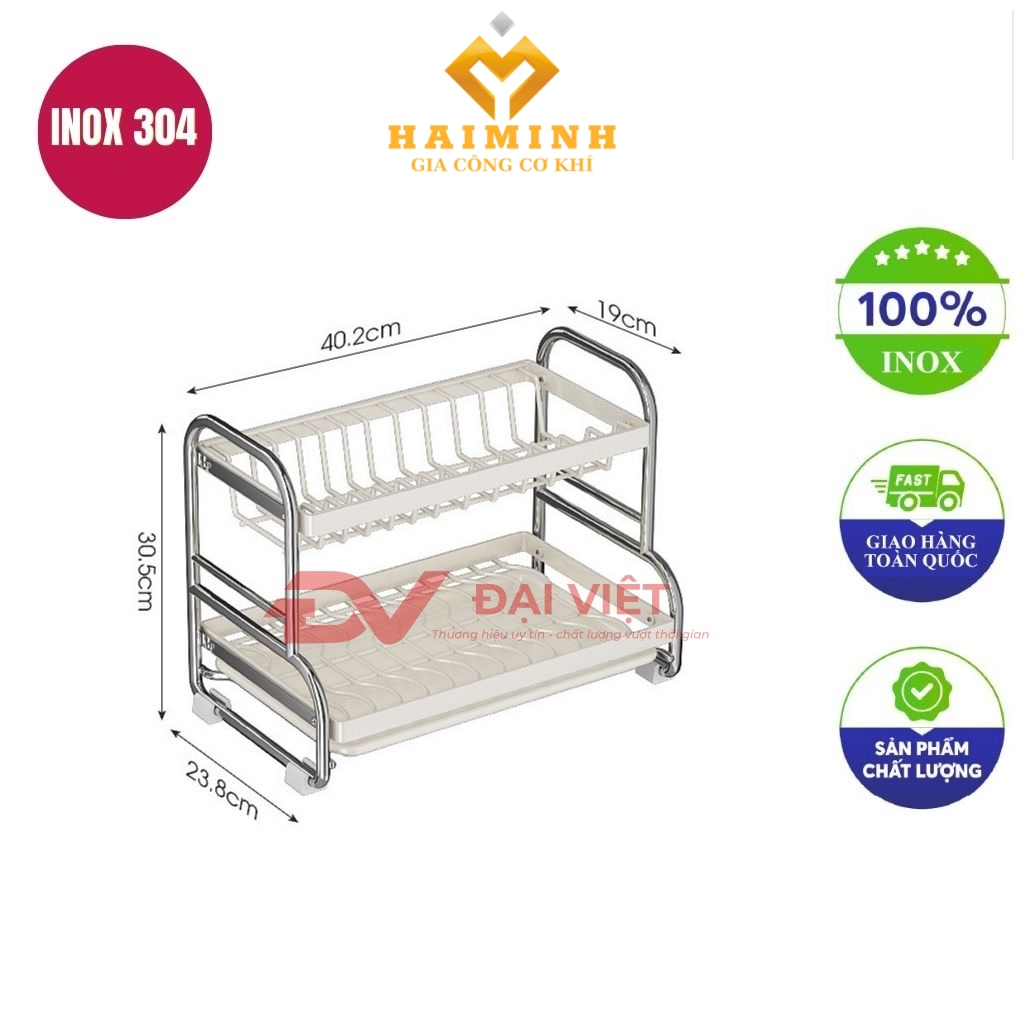 ke inox 2 tang 40x24x30cm