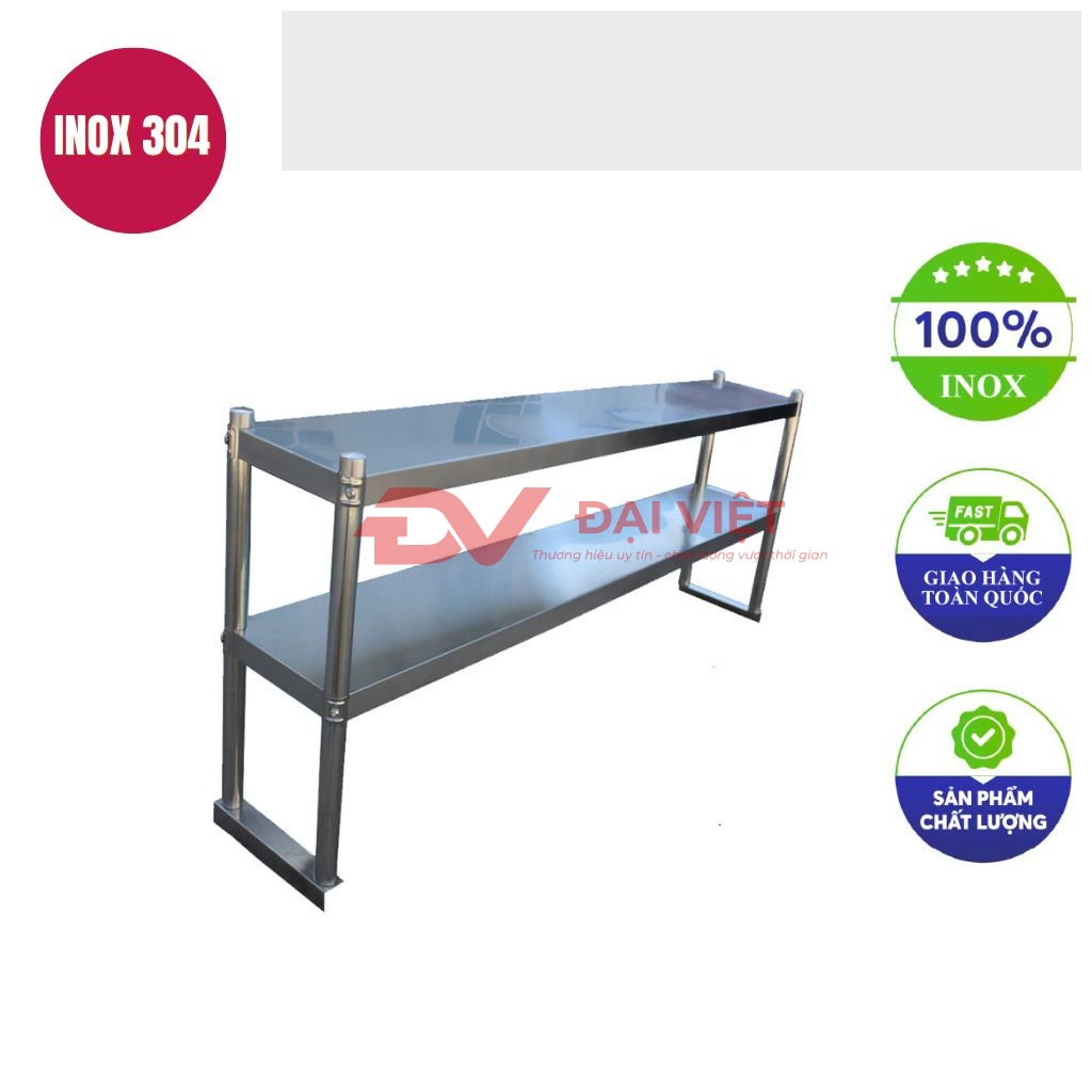 ke inox 2 tang mat phang 1000x260x630mm