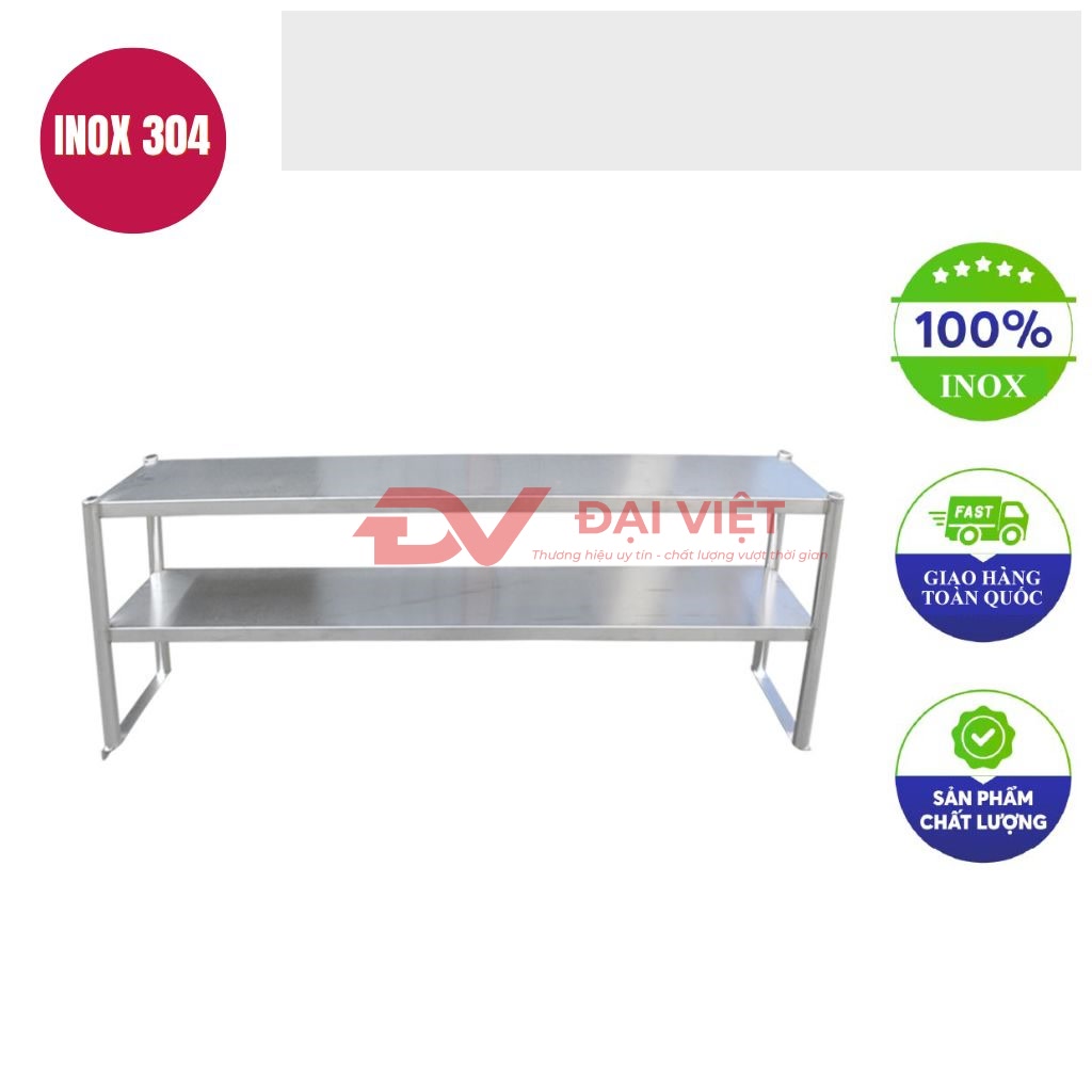 ke inox 2 tang mat phang 600x260x630mm