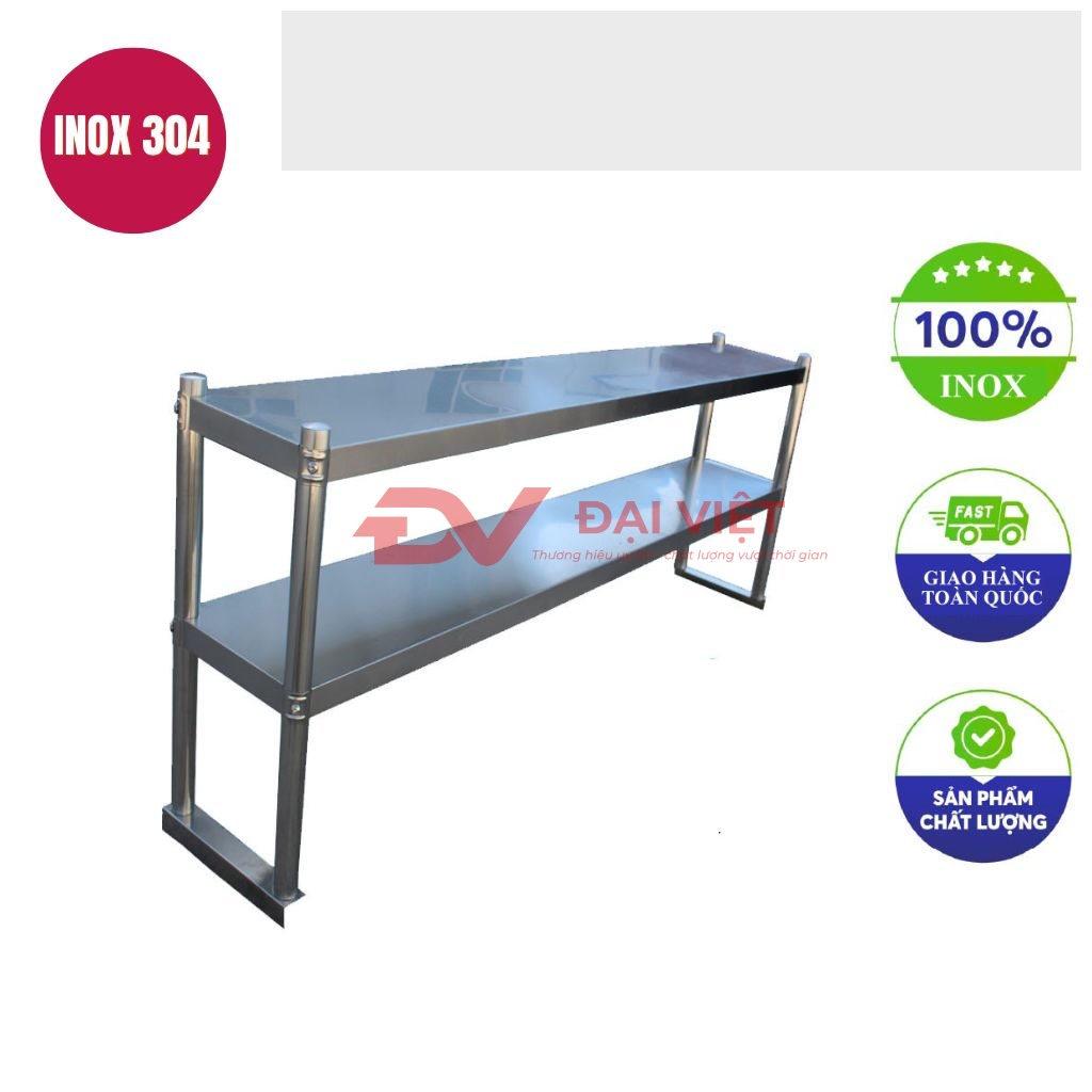 ke inox 2 tang mat phang 600x300x630mm