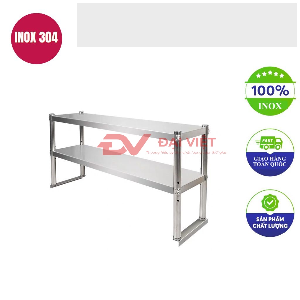 ke inox 2 tang mat phang 700x260x630mm