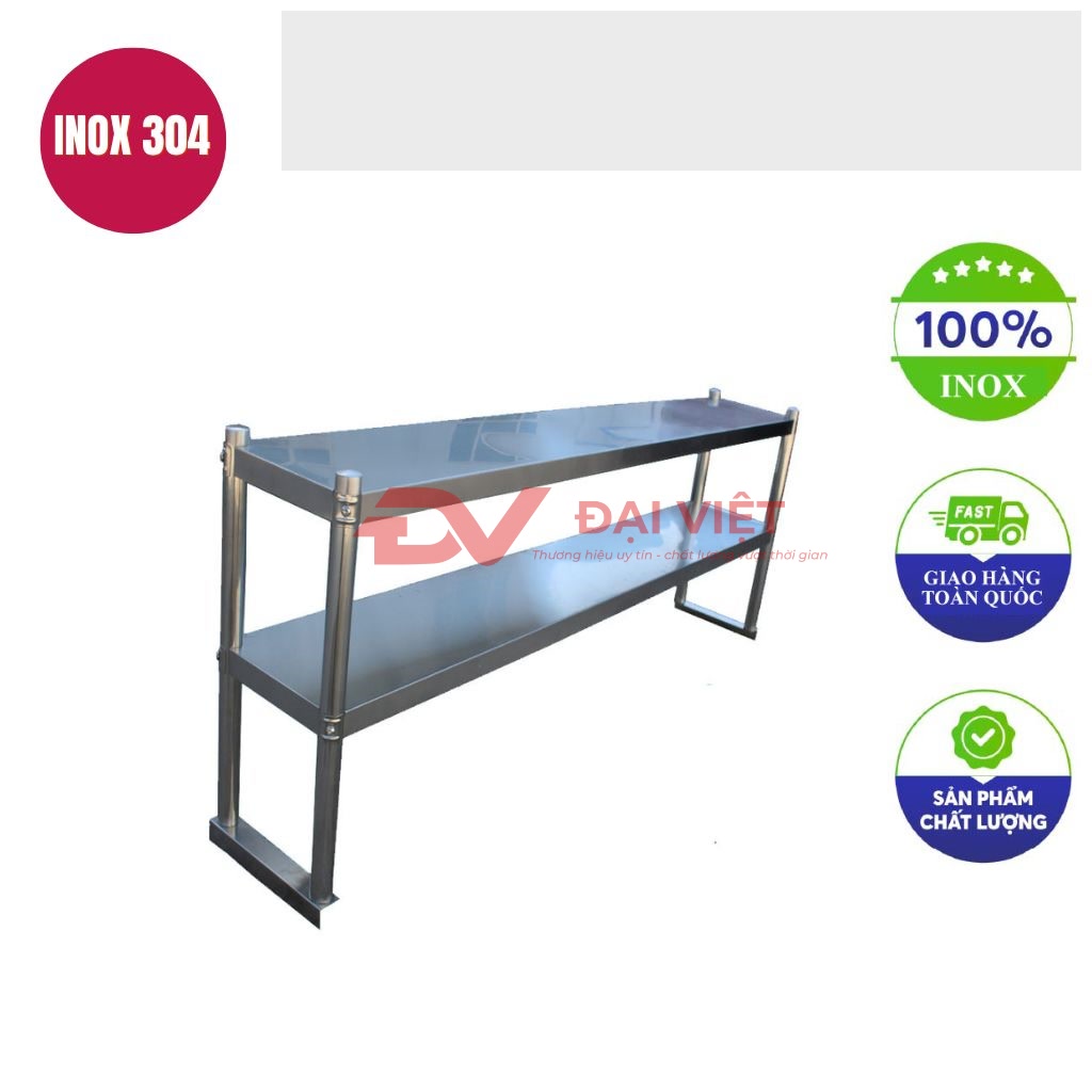 ke inox 2 tang mat phang 800x260x630mm
