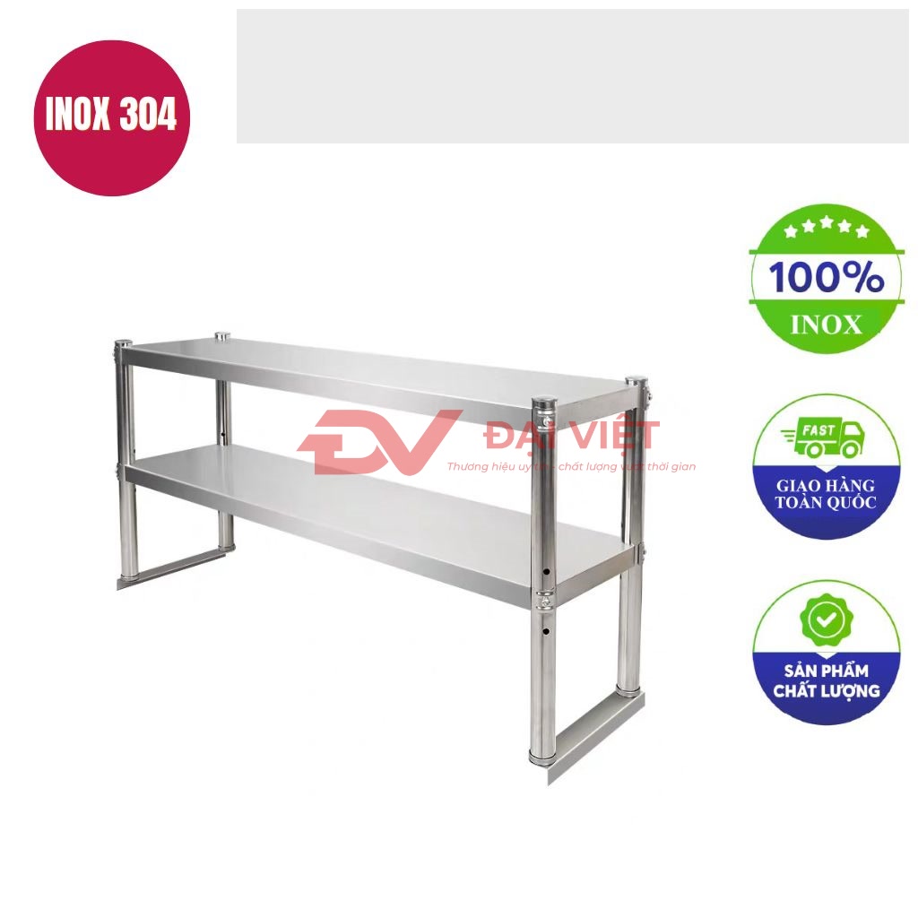 ke inox 2 tang mat phang 900x260x630mm