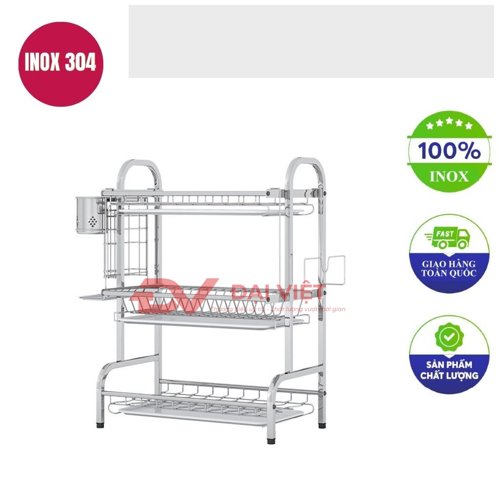 ke inox 3 tang 42x25x61cm
