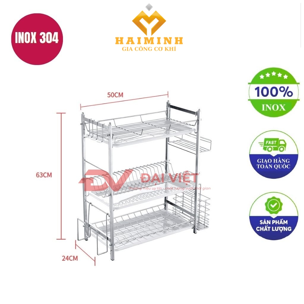 ke inox 3 tang 50x24x63cm