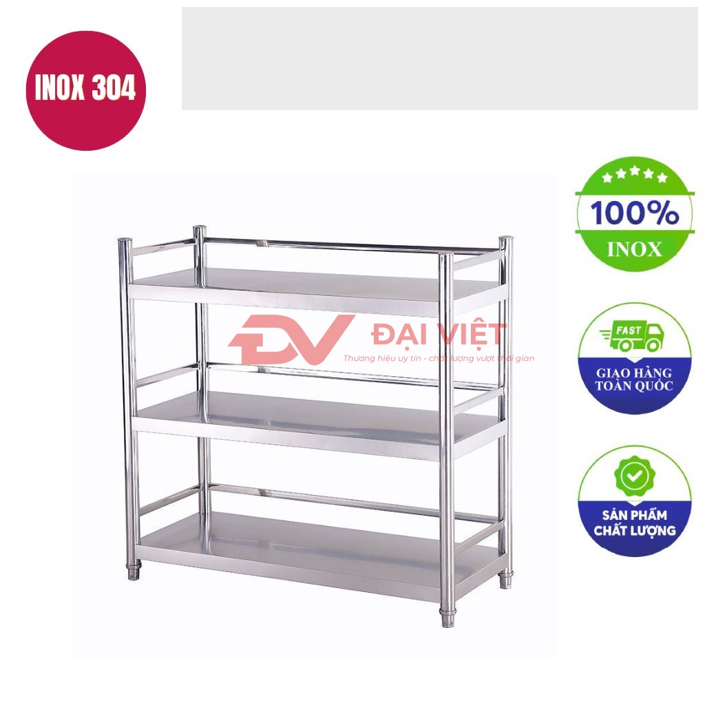 ke inox 3 tang mat phang 1200x360x1030mm