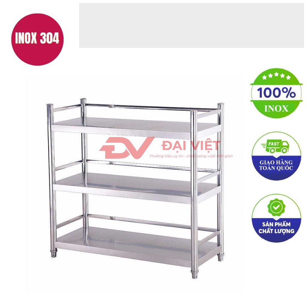 ke inox 3 tang mat phang 1200x360x1230mm