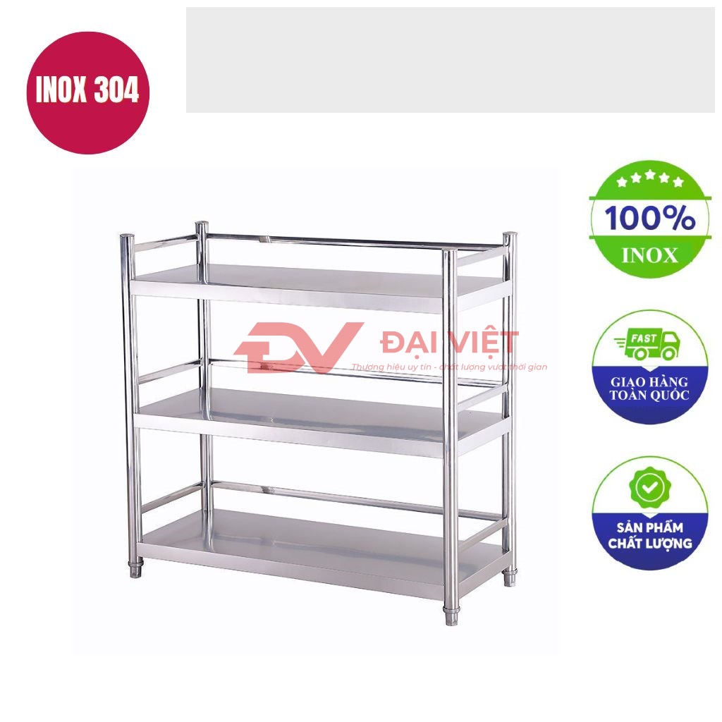 ke inox 3 tang mat phang 600x360x1130mm