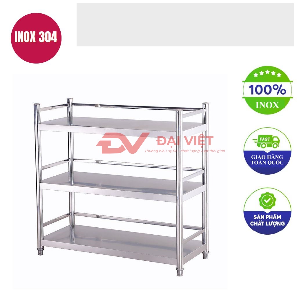 ke inox 3 tang mat phang 700x360x1130mm
