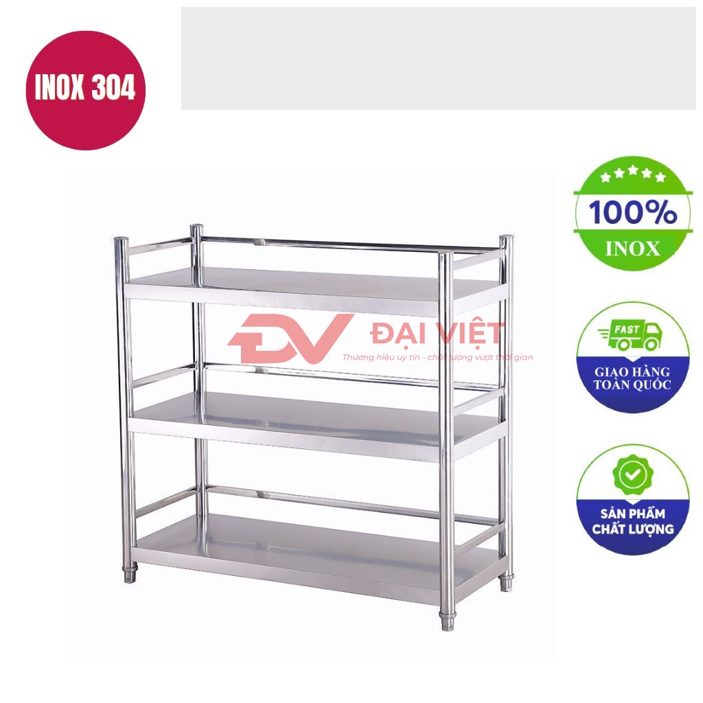 ke inox 3 tang mat phang 700x360x1230mm