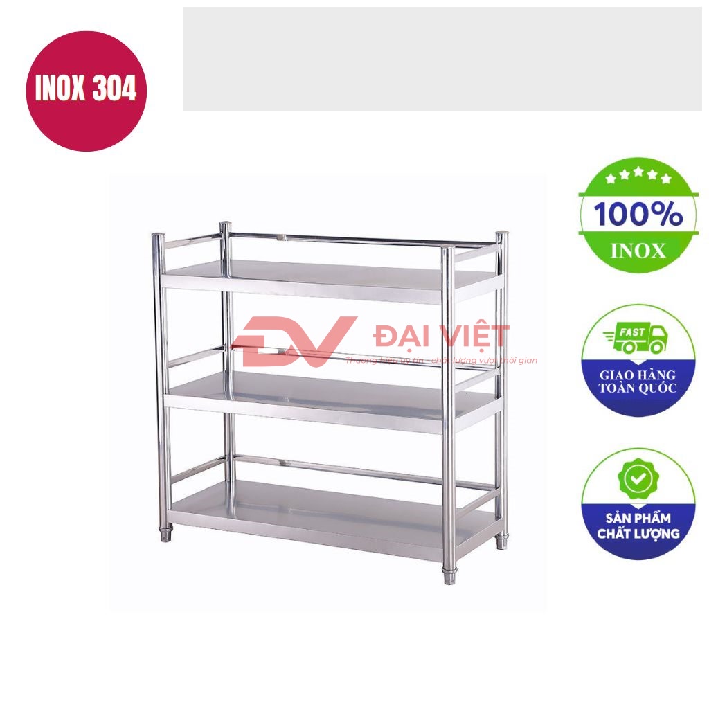ke inox 3 tang mat phang 700x360x830mm