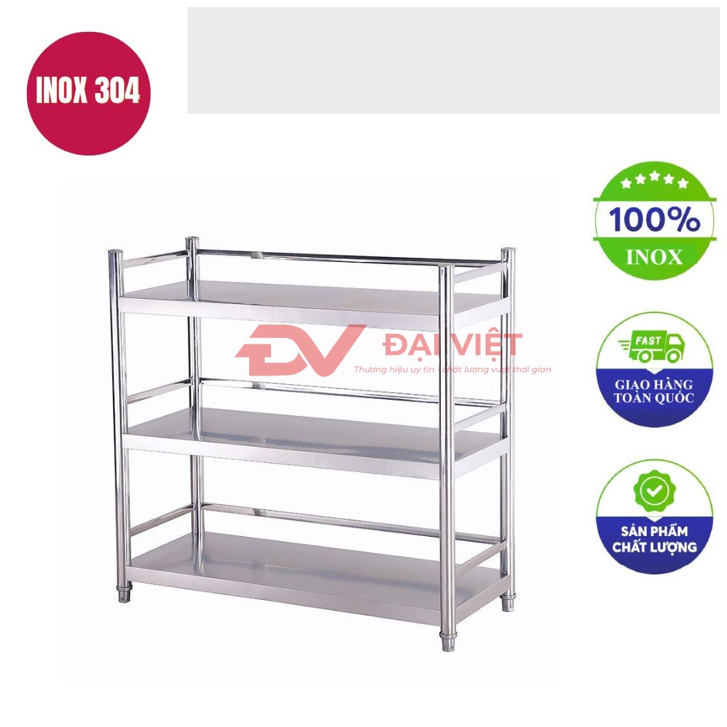 ke inox 3 tang mat phang 800x360x1230mm