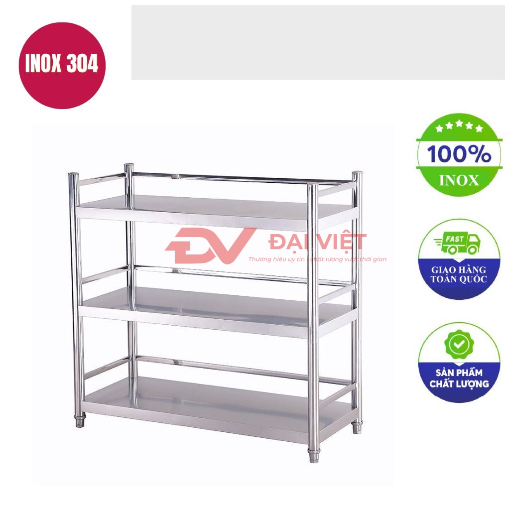 ke inox 3 tang mat phang 800x360x830mm
