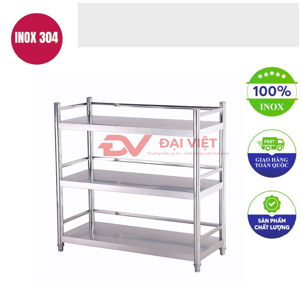 ke inox 3 tang mat phang 900x360x1130mm