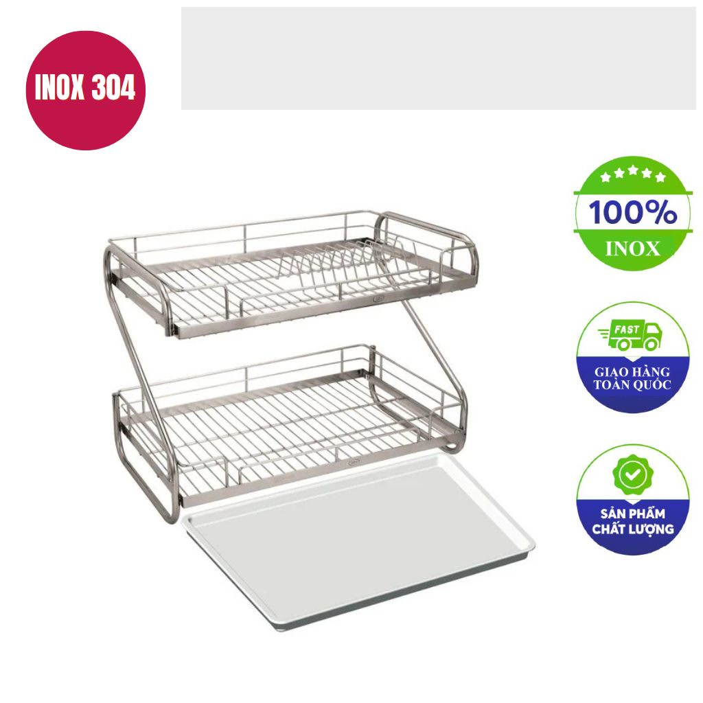 ke up chen inox co khay hung nuoc