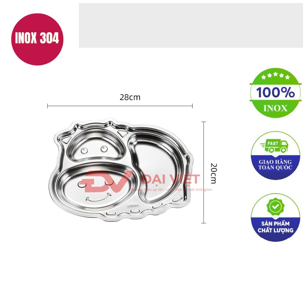 khay an com inox 3 ngan 28x20x37cm