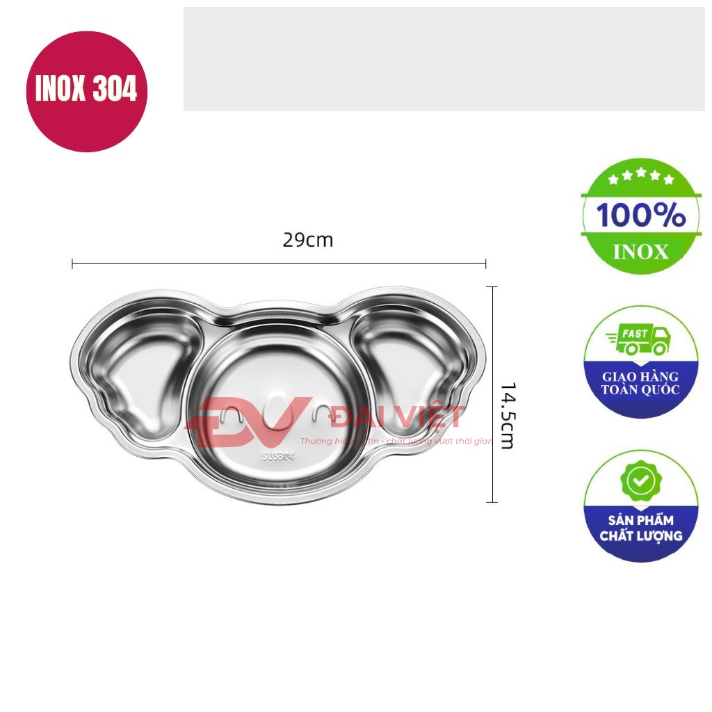 khay an com inox 3 ngan 29x145x37cm