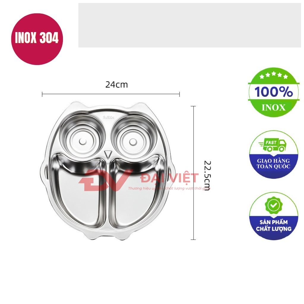 khay an com inox 4 ngan 24x225x4cm