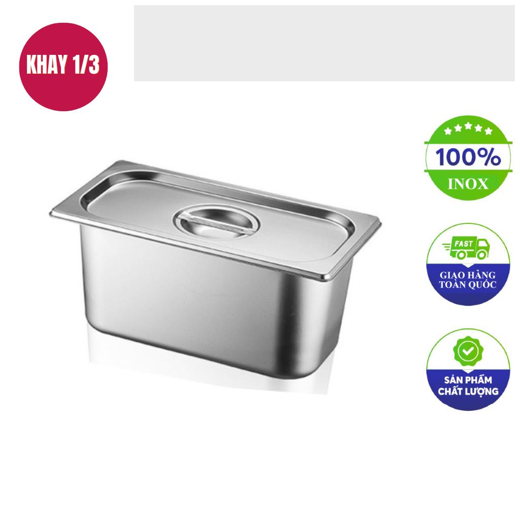 khay inox GN 1 3 inox 304 day 1mm