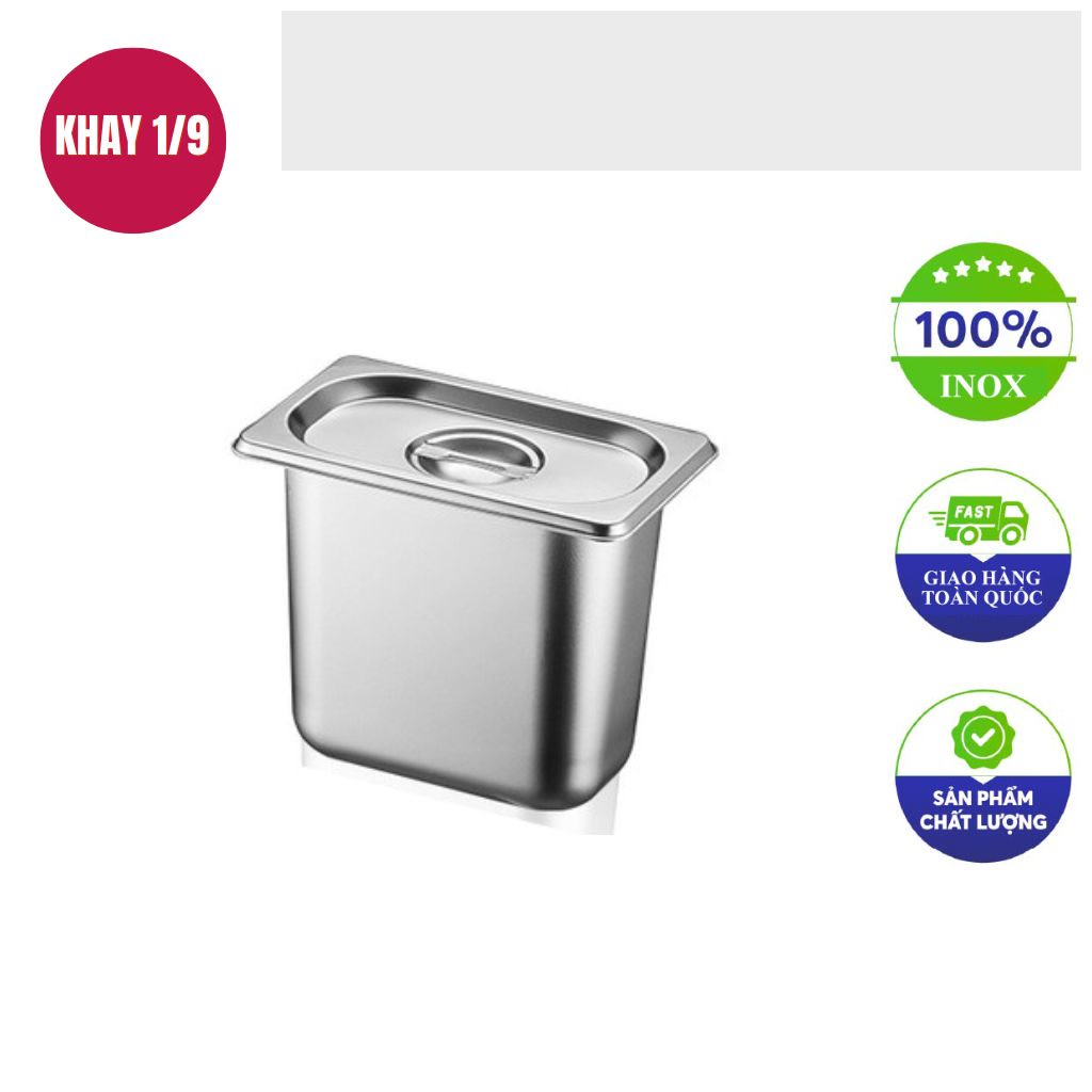 khay inox GN 1 9 inox 304 day 1mm