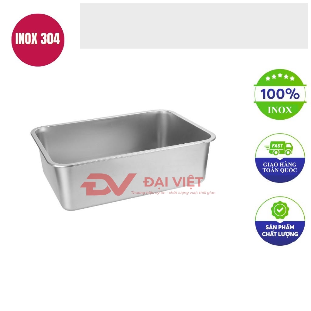 khay inox chu nhat sau 33x29x6cm