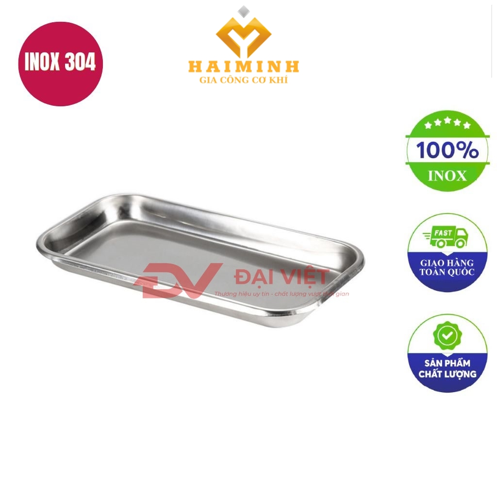 khay inox chu nhat y te 27x20x2cm