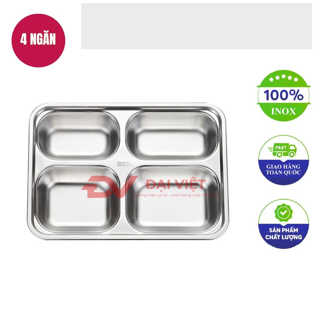 khay inox dung thuc pham inox 24x17x4cm