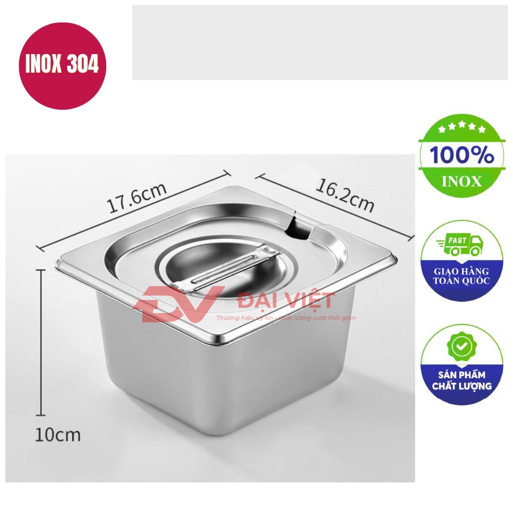 khay inox dung topping 176x162x10cm