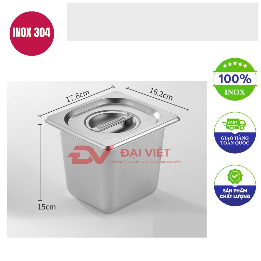 khay inox dung topping 176x162x15cm