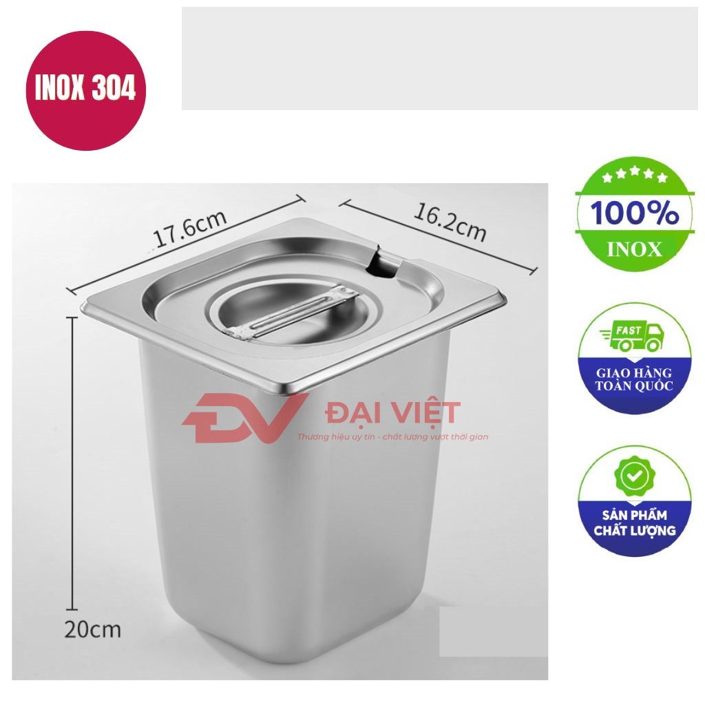 khay inox dung topping 176x162x20cm