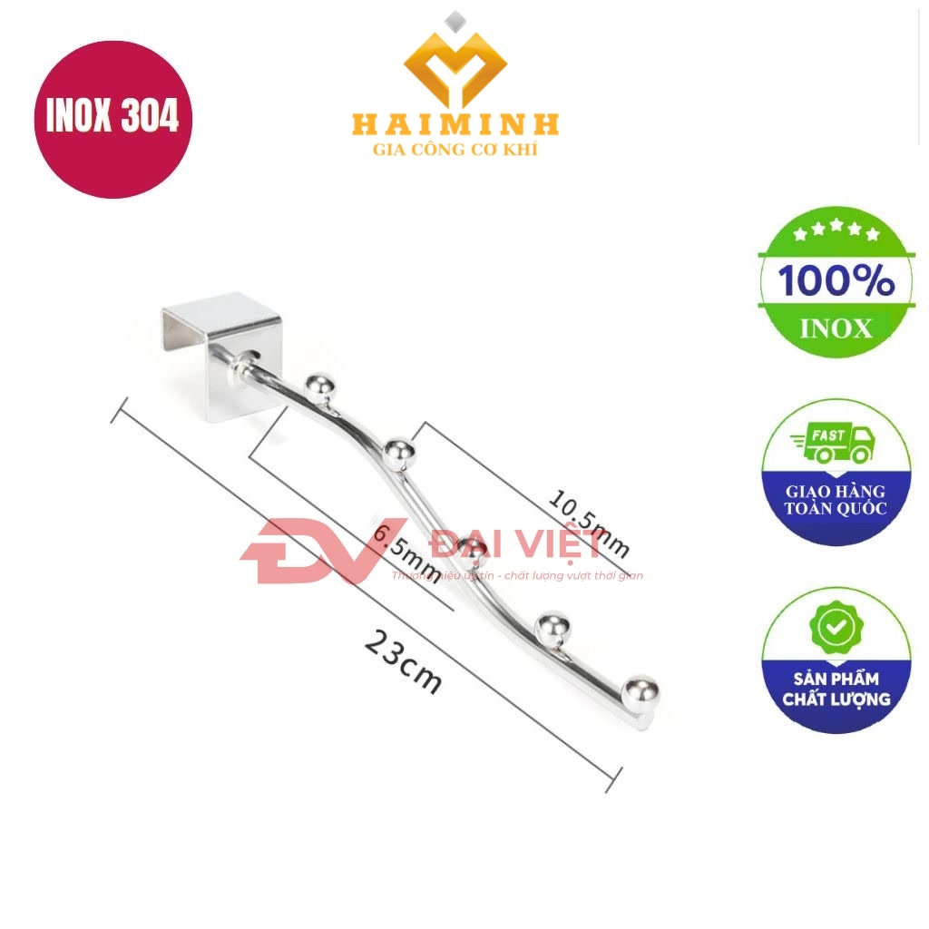 moc inox treo quan ao 23cm
